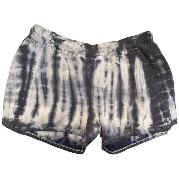 CHASER Tie Dye Shorts Blue White Cotton/Cashmere Blend Size Medium